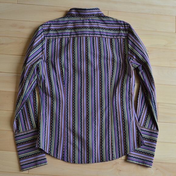 Robert Graham Button Down Shirt Size Striped Size Medium - Picture 4 of 4